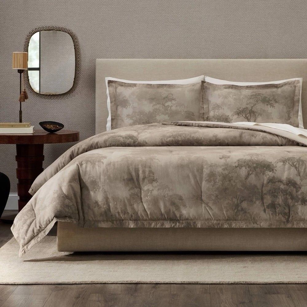 Jeremiah Brent 3pc Full Queen Walk in the Woods Cotton Comforter Set Brown